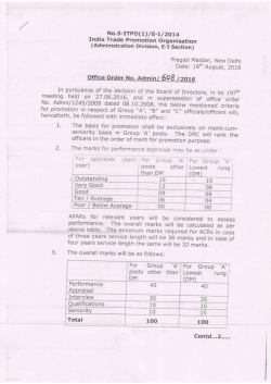 posts other Lowest rung - India Trade Promotion Organisation