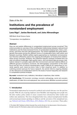 Institutions and the prevalence of nonstandard
