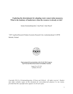 Exploring the determinants for adopting water