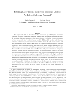 Inferring Labor Income Risk From Economic Choices: An