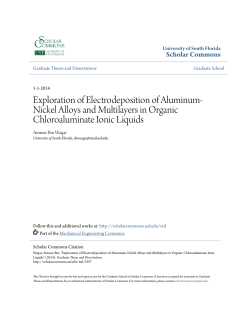 Exploration of Electrodeposition of Aluminum