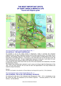 THE MOST IMPORTANT SPOTS OF SAINT ANGELA MERICI`S LIFE