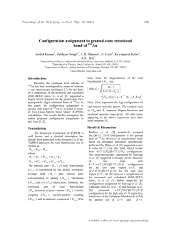 Configuration assignment to ground state rotational