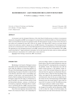 blood rheology - a key for blood circulation in human body