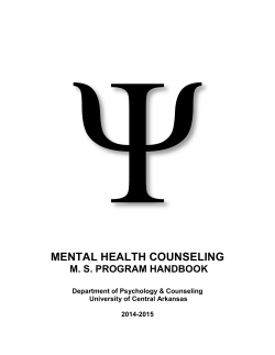 mental health counseling - University of Central Arkansas