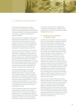 3. Obesity prevention - Department of Health