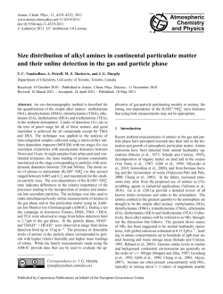 Size distribution of alkyl amines in continental particulate matter and