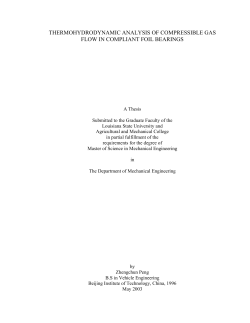 THERMOHYDRODYNAMIC ANALYSIS OF COMPRESSIBLE GAS