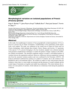 Morphological variation on isolated populations