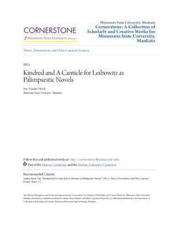 Kindred and A Canticle for Leibowitz as Palimpsestic Novels