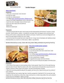 Sardine Recipes - Clover Leaf Seafoods