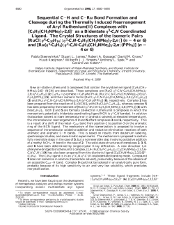 Sequential C-H and C-Ru Bond Formation and Cleavage during the