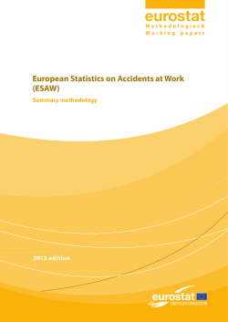 European Statistics on Accidents at Work (ESAW)