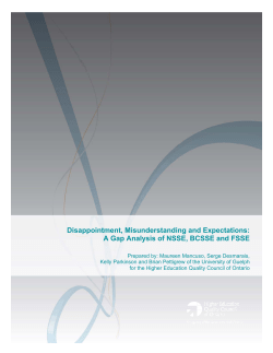 Disappointment, Misunderstanding and Expectations: A Gap