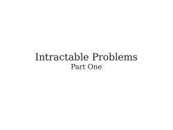 Intractable Problems