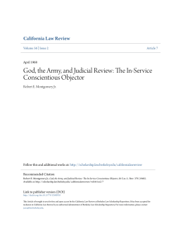 God, the Army, and Judicial Review