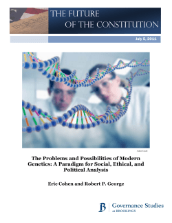 The Problems and Possibilities of Modern Genetics