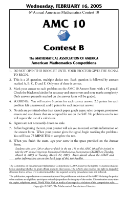 2005 AMC 10 B - Hub – Washington Student Math Association