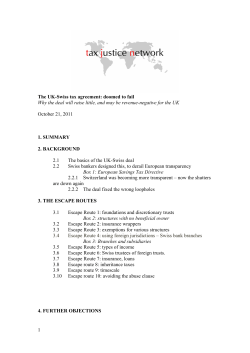 The UK-Swiss tax agreement