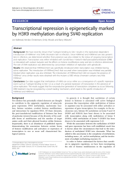 Transcriptional repression is epigenetically marked by H3K9