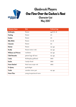 One Flew Over the Cuckoo`s Nest Character List