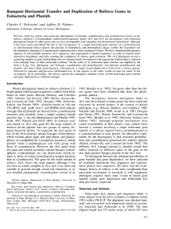 Rampant Horizontal Transfer and Duplication of Rubisco