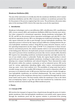 Membrane Distillation (MD)