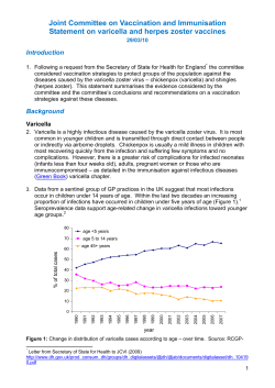 and herpes zoster (shingles) vaccine