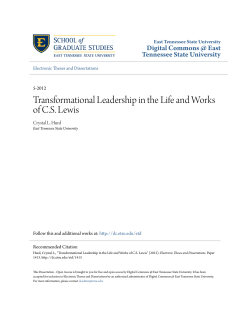 Transformational Leadership in the Life and Works of C.S. Lewis