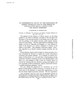 an experimental study of the influence of kidney extracts and