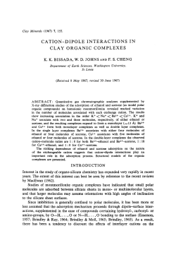 CATION-DIPOLE INTERACTIONS IN CLAY ORGANIC