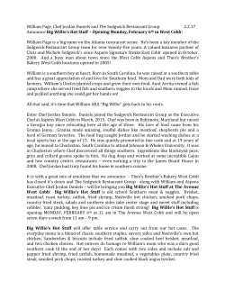 Press Release - Sedgwick Restaurant Group