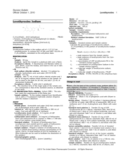 Levothyroxine Sodium - US Pharmacopeial Convention