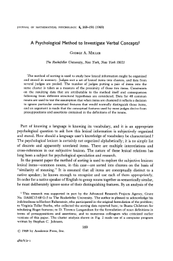 A Psychological Method to Investigate Verbal Concepts1