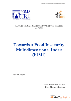 2: Food Security definitions and measures