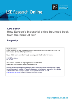 How Europe`s industrial cities bounced back from the brink of ruin