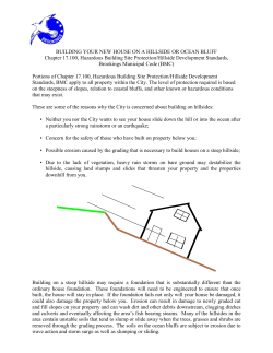 Hillside Development Information Sheet