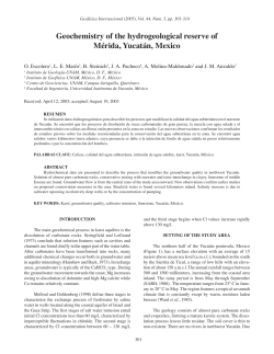 Geochemistry of the hydrogeological reserve of