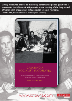 Tito, Communist Leadership and the National Question