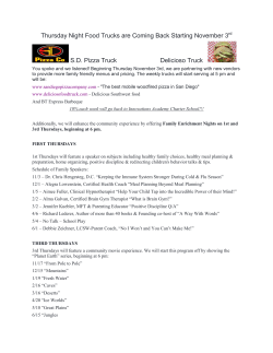 Thursday Night Food Trucks are Coming Back Starting November 3