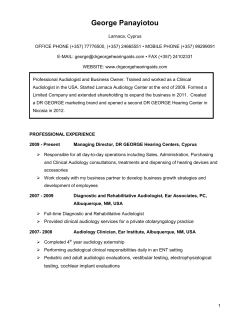 DR GEORGE PANAYIOTOU`s CV