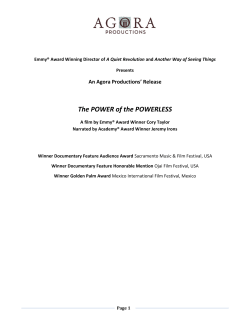 press kit - The Power of the Powerless