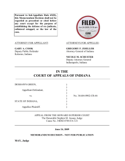 DeShawn Green v. State of Indiana