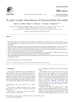 No place to hide: microclimates of Sonoran Desert