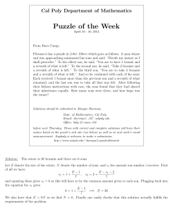 Puzzle of the Week