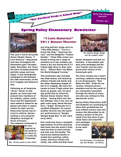 Elem November 2011 Newsletter - Spring Valley School District