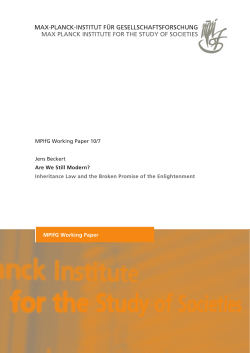 Inheritance Law and the Broken Promise of the Enlightenment