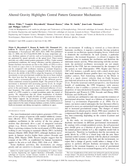Altered Gravity Highlights Central Pattern Generator Mechanisms