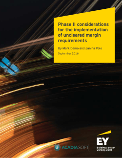 EY - Phase II considerations for the implementation of uncleared