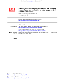Identification of gases responsible for the odour